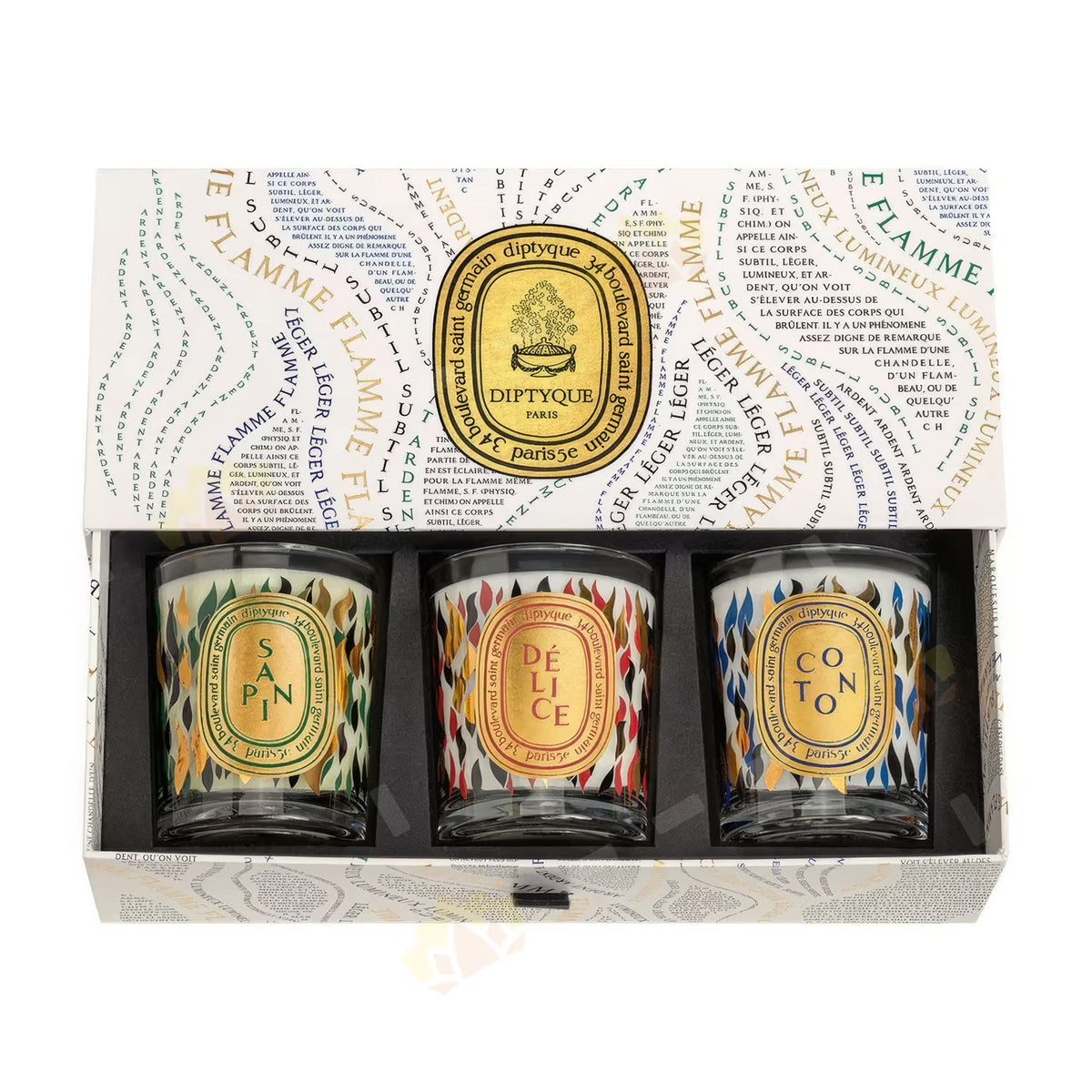 DIPTYQUE 限量 迷你香薰蠟燭 三件套裝 70g*3(冷杉+柔絮+蜜果)