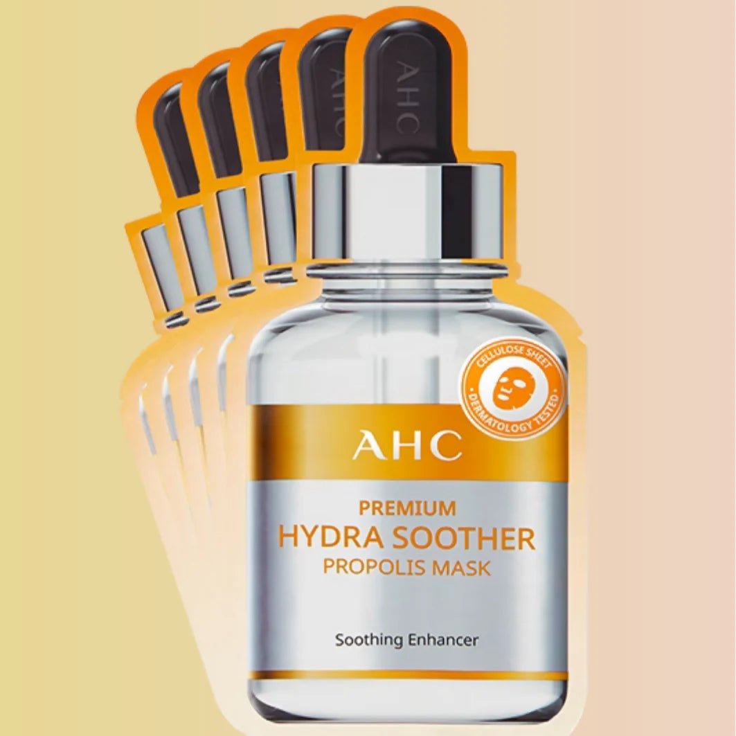 韓國 AHC 高濃度蜂膠保濕面膜 黃色 25 克 x 5 片 - La Fée Beauty