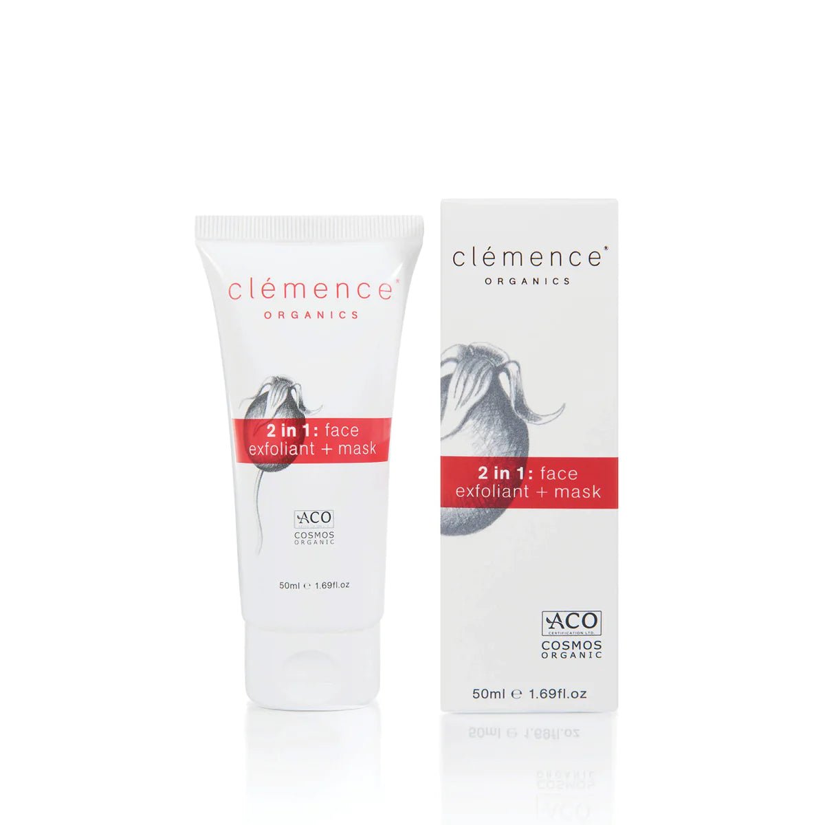 Clemence Organics 2 IN 1 FACE EXFOLIANT + MASK 去角質面膜 50ml - La Fée Beauty