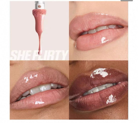 HUDA BEAUTY 新品 FAUX FILLER Extra Shine Lip Gloss 鏡面閃亮唇釉 3.9ml She Flirty - La Fée Beauty