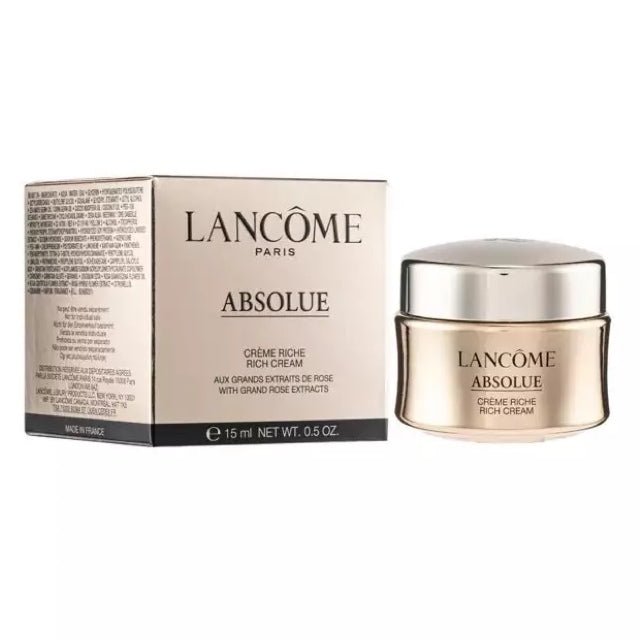 LANCOME 蘭蔻 ABSOLUE CREAM 極緻完美玫瑰面霜 滋潤型 Rich Cream 15ml 旅行裝 - La Fée Beauty