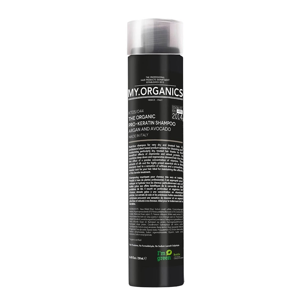 My Organics 還原素纖髮注氧洗髮水 THE ORGANIC PRO-KERATIN SHAMPOO (ARGAN AND AVOCADO) 250ml - La Fée Beauty
