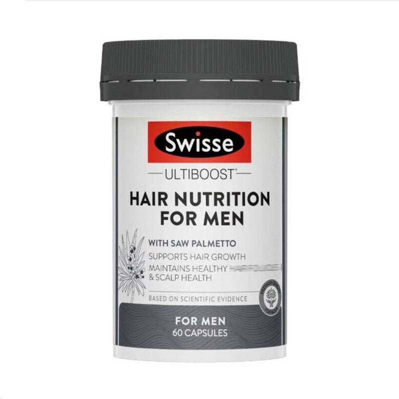澳洲 Swisse Ultiboost 男士養髮營養膠囊 60粒 健康頭皮皮囊 支持頭髮生長 - La Fée Beauty