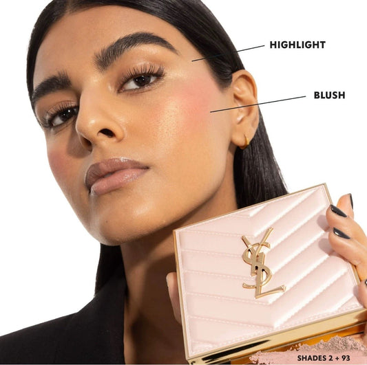YSL Golden Oasis Face 恆久完美奢燦漠光6色頰彩盤 - La Fée Beauty
