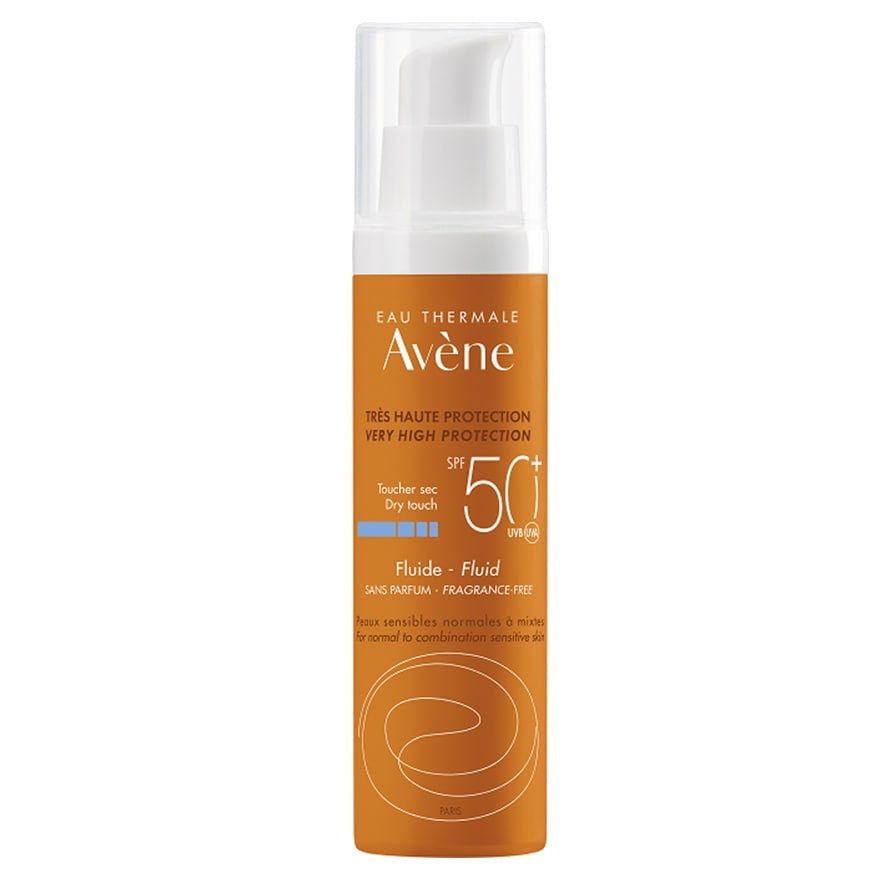 Avene 雅漾 EAU THERMALE AVENE 高效清爽零感防曬乳SPF50+ (無香料) 50ml - La Fée Beauty