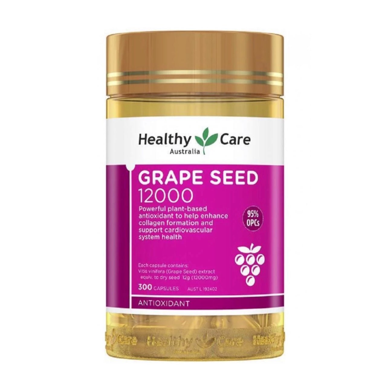 澳洲 Healthy Care 葡萄籽精華膠囊 12000mg 300粒 - La Fée Beauty