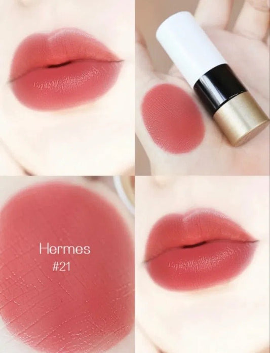 HERMES Rouge Hermès唇膏系列 21 Rose Epice 緞光 3.5g - La Fée Beauty