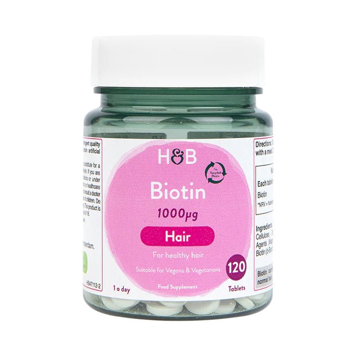 英國 Holland & Barrett Biotin 1000ug 生物素 120粒 - La Fée Beauty