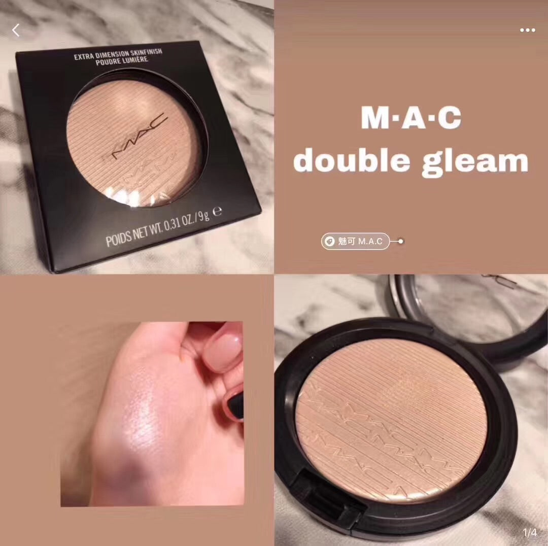 MAC 超立體光影粉餅 9g #DOUBLE-GLEAM 細閃米黃色