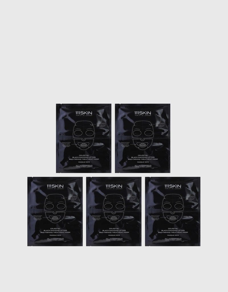 111SKIN Celestial Black Diamond Lifting and Firming Treatment Mask 黑鑽提升緊致面膜 5片 - La Fée Beauty