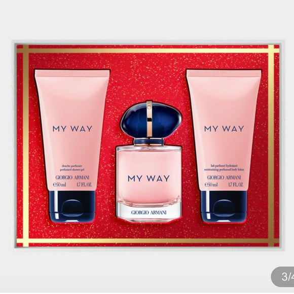 GIORGIO ARMANI My way 我行我路三件套 （香水50ml+身體乳50ml+沐浴露50ml）