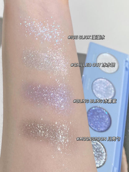 Urban Decay Moondust 四色眼影 冰藍鑽閃 冰閃盤