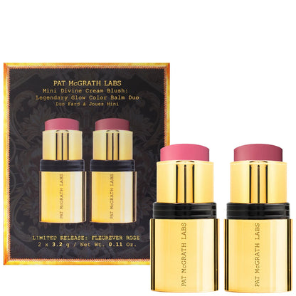 PAT Mcgrath Labs Mini Divine Cream Blush: Legendary Glow Color Balm Duo Limited Release 迷你奶油腮紅棒雙件組 #Fleurever Rose 3.2g x 2