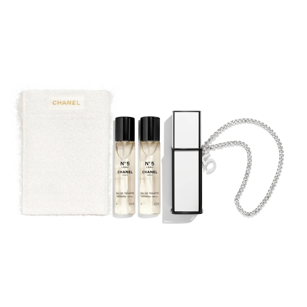 CHANEL 香奈兒 聖誕限定 N°5 L'EAU EAU DE TOILETTE REFILLABLE PURSE SPRAY 3 x 7ml