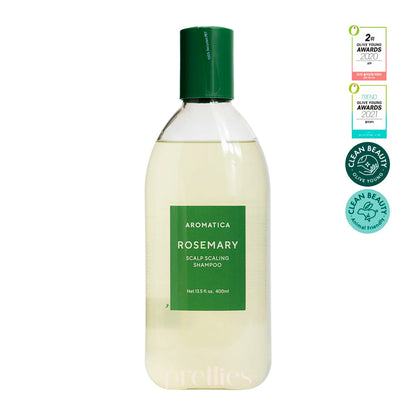 韓國 AROMATICA 艾瑪植萃 迷迭香頭皮清潔防脫洗頭水 400ml