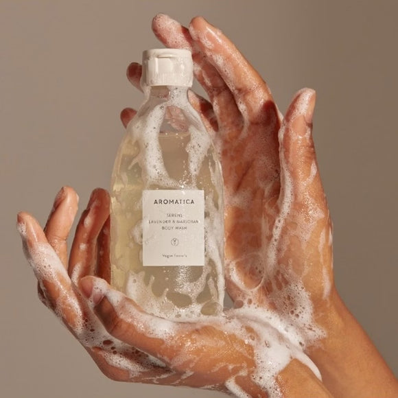 韓國 AROMATICA 艾瑪植萃 薰衣草和馬鬱蘭 精油 / 沐浴露/ 身體乳