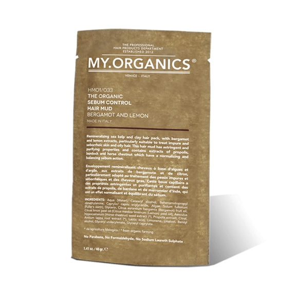 My Organics Sebum Control Hair Mud Bergamot And Lemon 控油平衡髮泥 (佛手柑和檸檬) 20g x 4包
