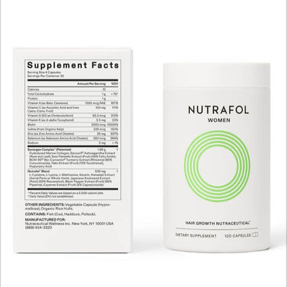 章小蕙推薦 Nutrafol 女性 生髮補充劑 讓頭髮更濃密強韌 120粒