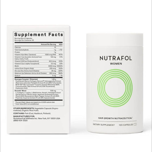 章小蕙推薦 Nutrafol 女性 生髮補充劑 讓頭髮更濃密強韌 120粒