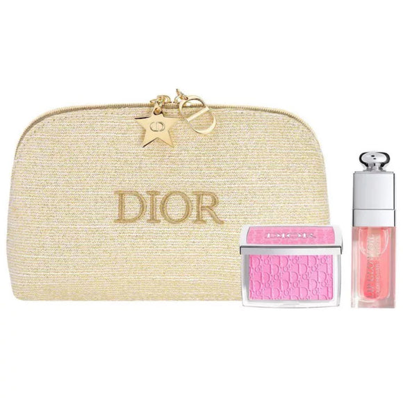 Dior 2024聖誕限定 Makeup Set (Backstage blush #001 + lip oil #001+pouch)