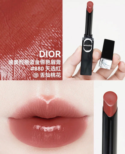 Dior 迪奥 26年新春色 烈艷藍金驚艷唇膏  幼管唇膏 #880 Red Fate 2.2g