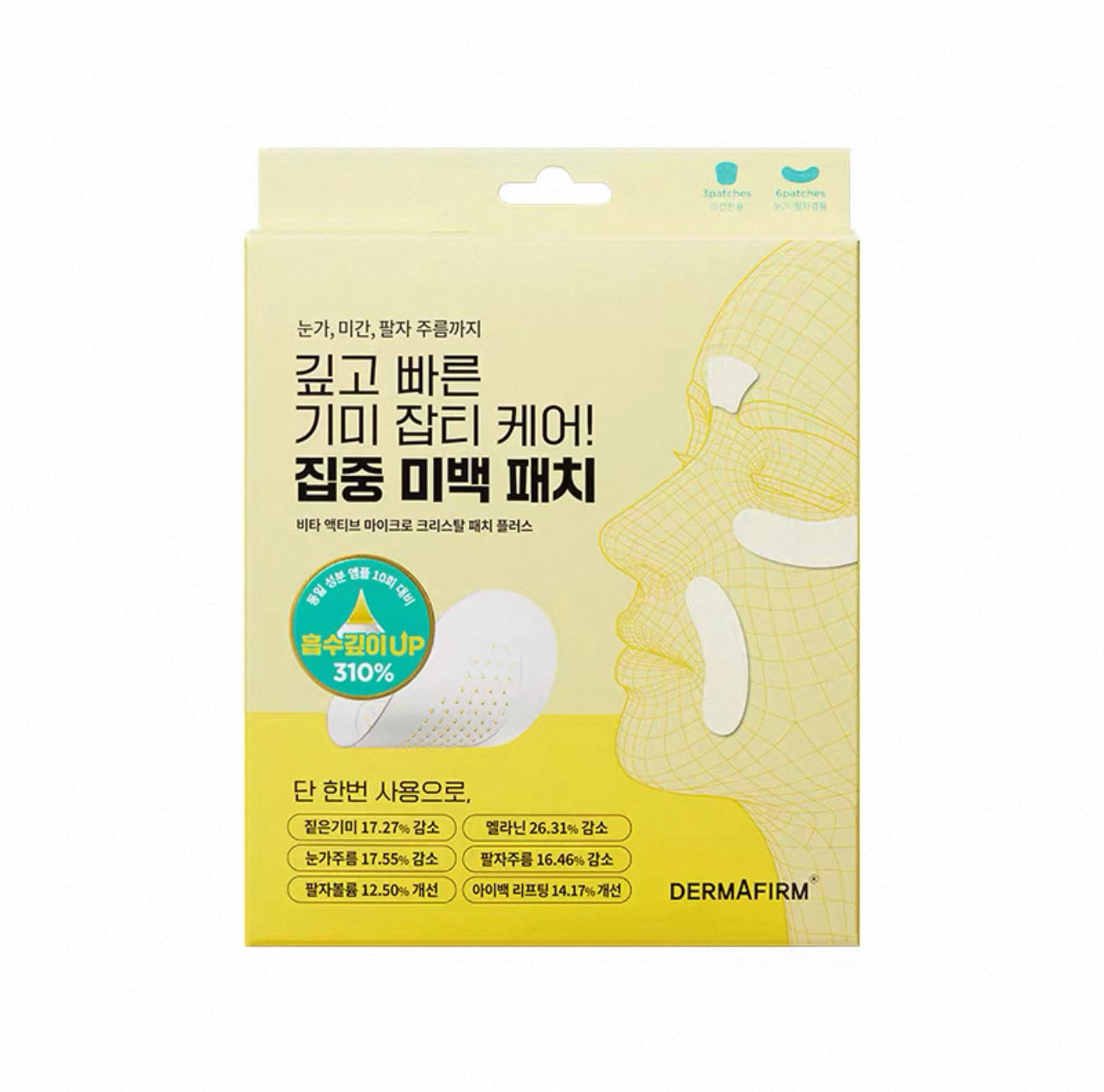 DERMAFIRM Vita Active 微晶貼片 1 盒 改善眼角皺紋 八字眉間紋