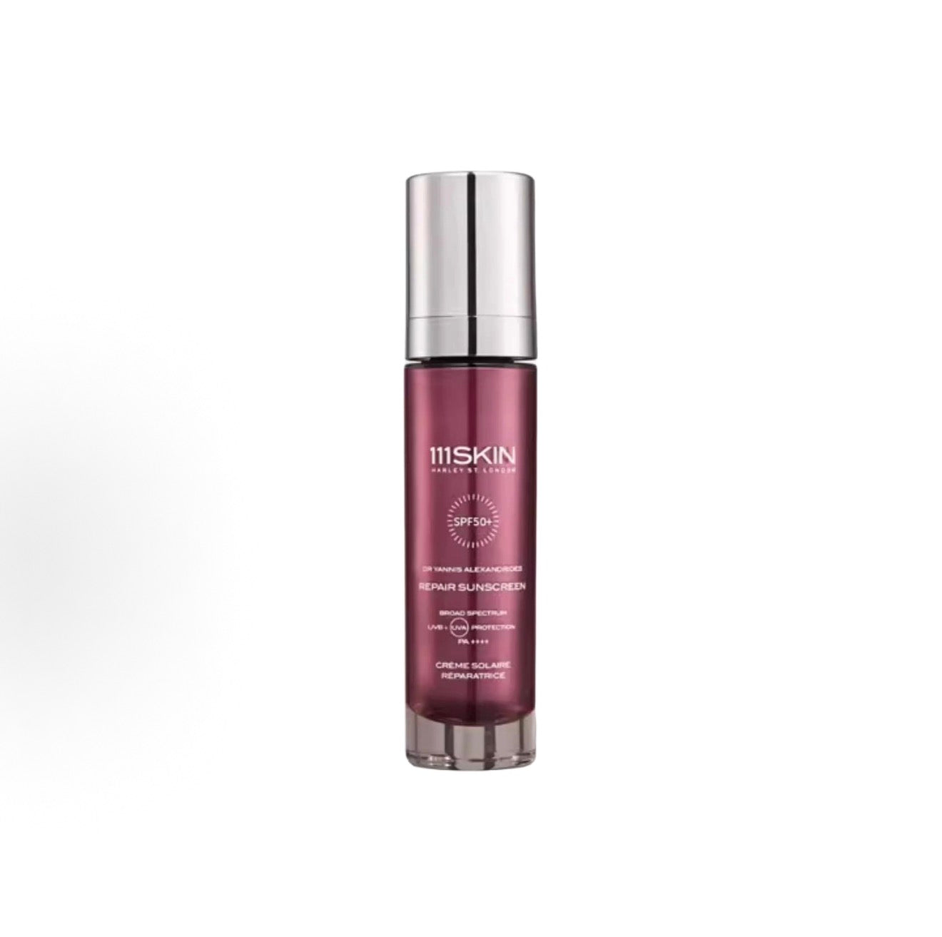 111SKIN REPAIR SUNSCREEN SPF50+
紫鎏金防曬霜 養膚輕盈不搓泥 SPF50+PA++++ 50ml