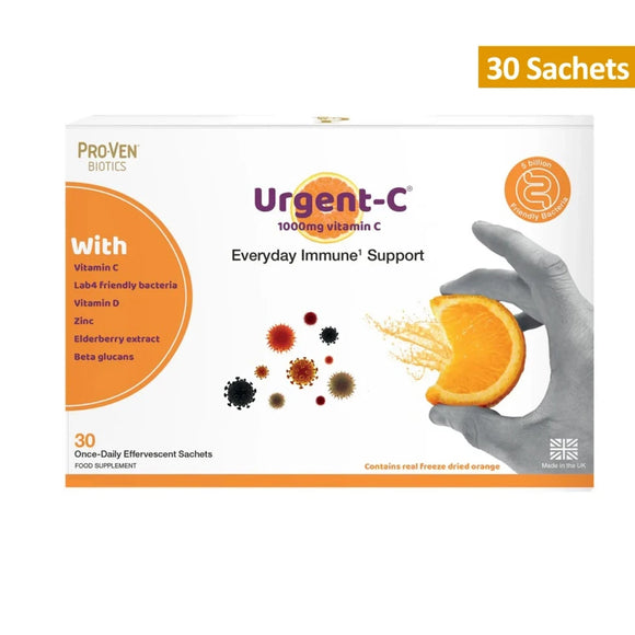 英國 ProVen Biotics Urgent C 日常免疫補充 維C益生菌泡騰粉劑 (50億益生菌+維他命C 1000mg) 30袋裝