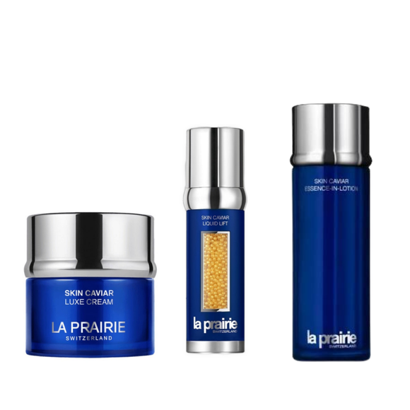 ❤️‍🔥大優惠 La Prairie 魚子精華提升緊緻液50ml + 魚子精華瓊貴面霜100ml + 魚子水 250ml 三件套
