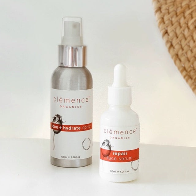 Clemence Organics 玫瑰果修護精華油+玫瑰調膚保濕噴霧套裝