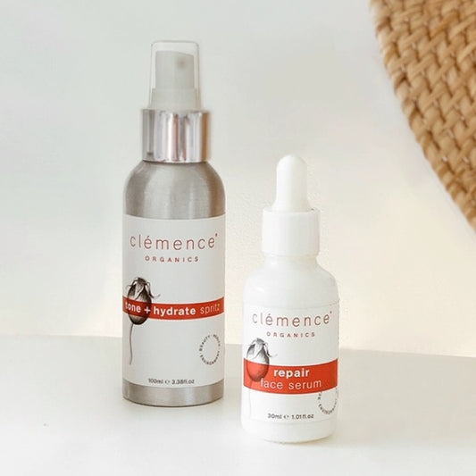 Clemence Organics 玫瑰果修護精華油+玫瑰調膚保濕噴霧套裝
