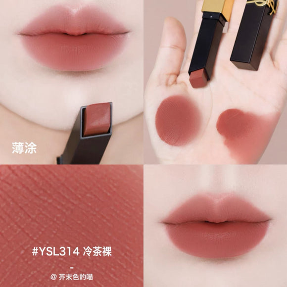 YSL 聖羅蘭 革新浮雕小金條 絕色時尚啞緻唇膏 #314 CINNABAR STYLE