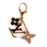 Louis Vuitton Monogram Fleur Gold Metal Keychain