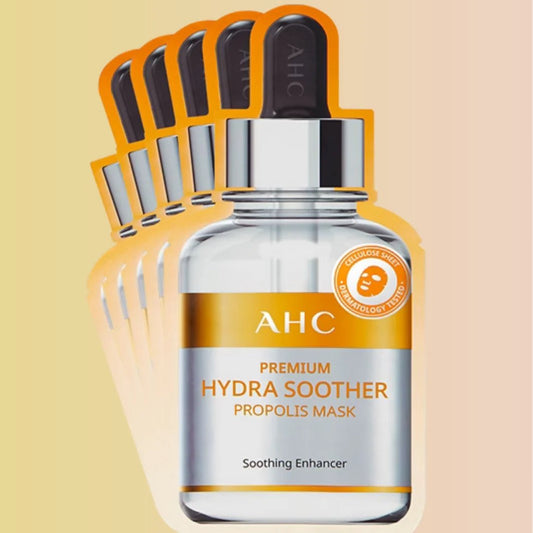 韓國 AHC 高濃度蜂膠保濕面膜 黃色 25 克 x 5 片 - La Fée Beauty