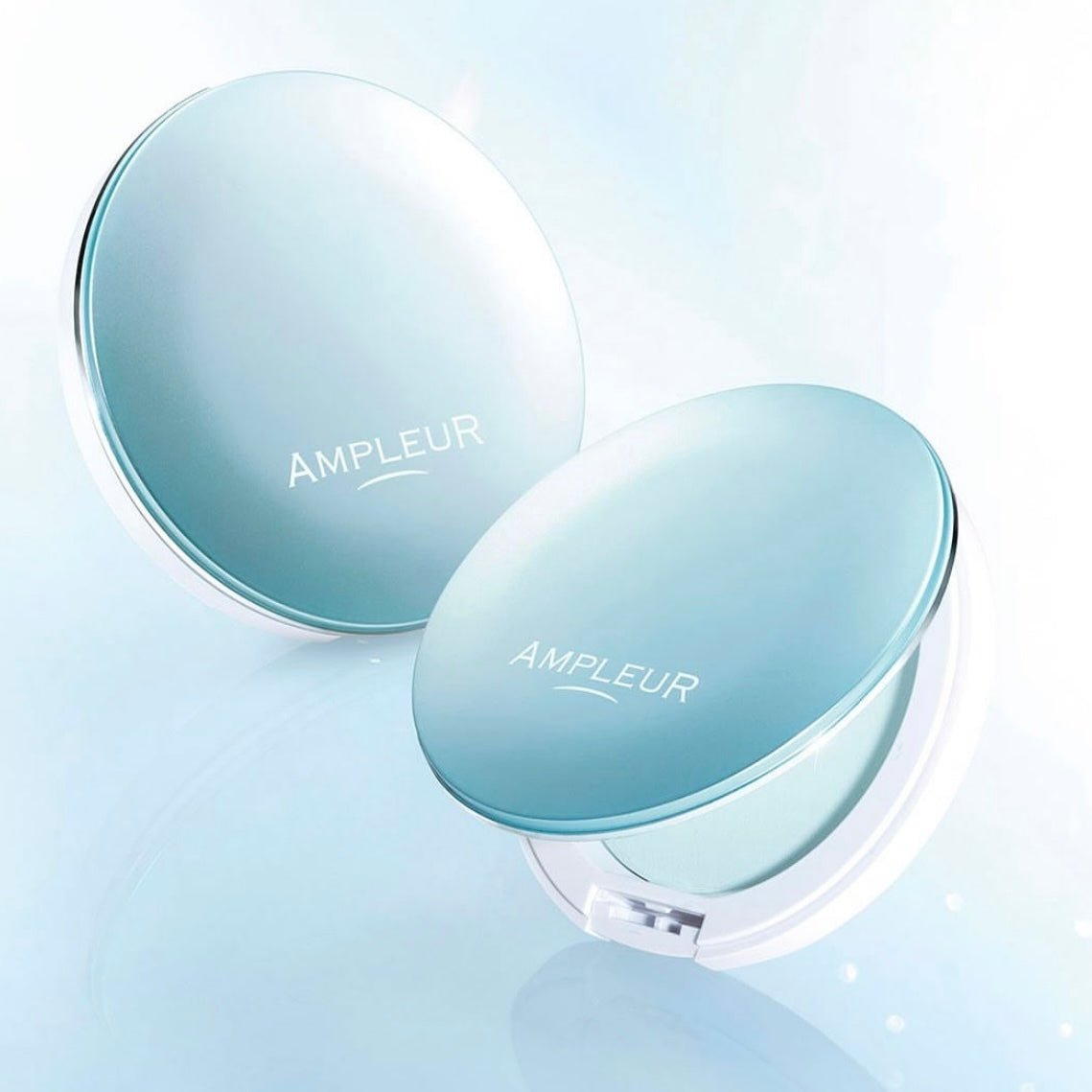 日本 AMPLEUR Face Powder Cool 夏日限定清涼美白防曬定妝蜜粉餅 SPF50+ PA++++ - La Fée Beauty