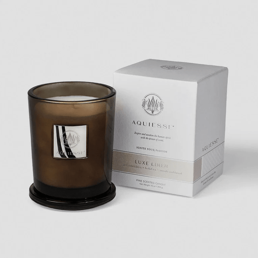AQUIESSE 香氛蠟燭 Luxe Linen 奢華亞麻（果木香） - La Fée Beauty