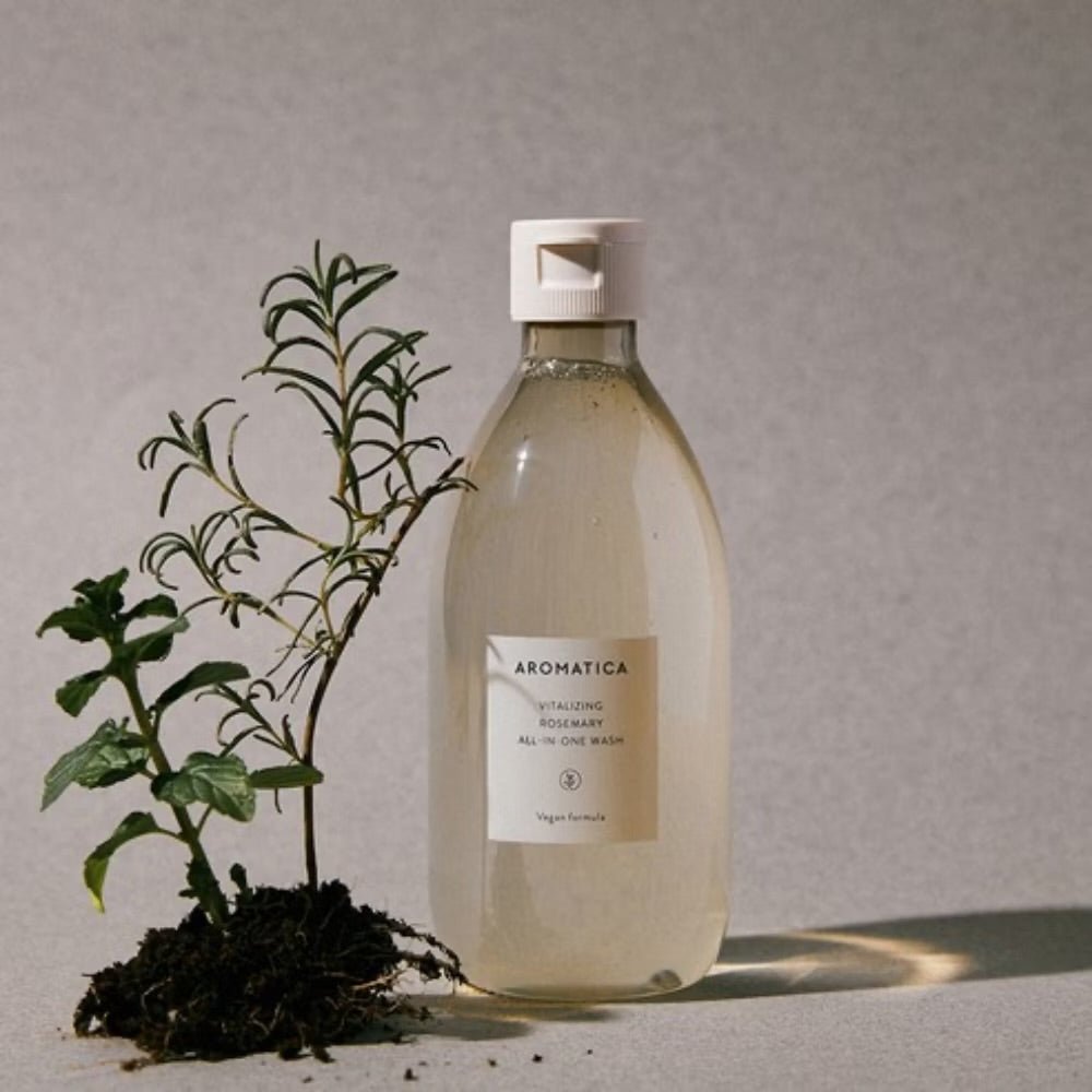 韓國 AROMATICA 艾瑪植萃 多合一沐浴露 + 身體乳 迷迭香味 300ml - La Fée Beauty