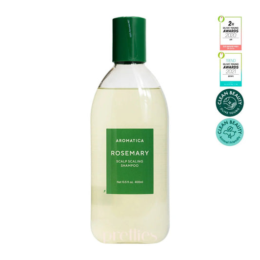 韓國 AROMATICA 艾瑪植萃 迷迭香頭皮清潔防脫洗頭水 400ml - La Fée Beauty