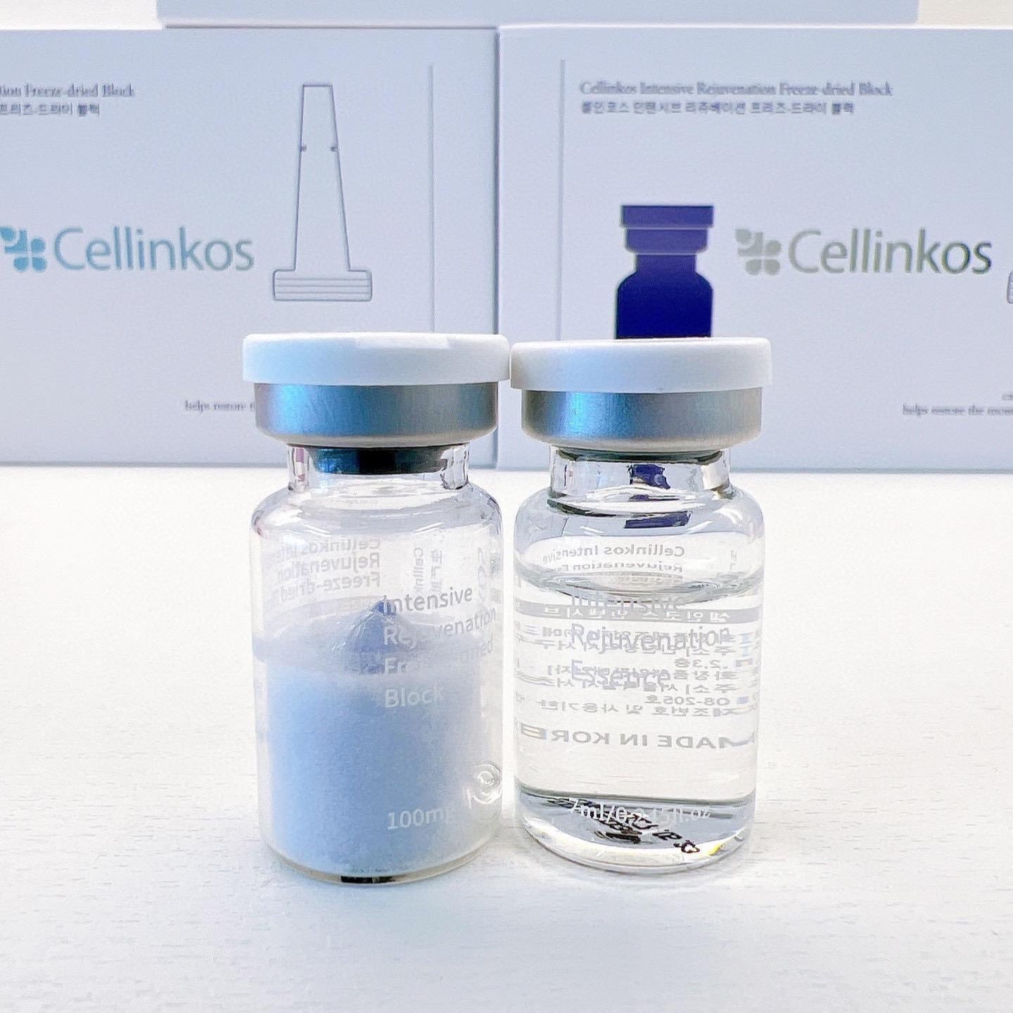 韓國 Cellinkos 煥顏雲朵凍幹安瓶➕鮭魚外泌體精華 各一盒 （一盒4瓶） - La Fée Beauty