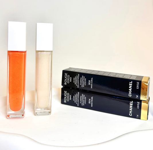 CHANEL 香奈兒 ROUGE COCO GLOSS SUMMER COLLEC TION 豐唇蜜 908-橘色閃片 7ml - La Fée Beauty