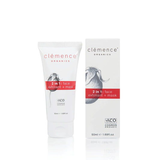 Clemence Organics 2 IN 1 FACE EXFOLIANT + MASK 去角質面膜 50ml - La Fée Beauty