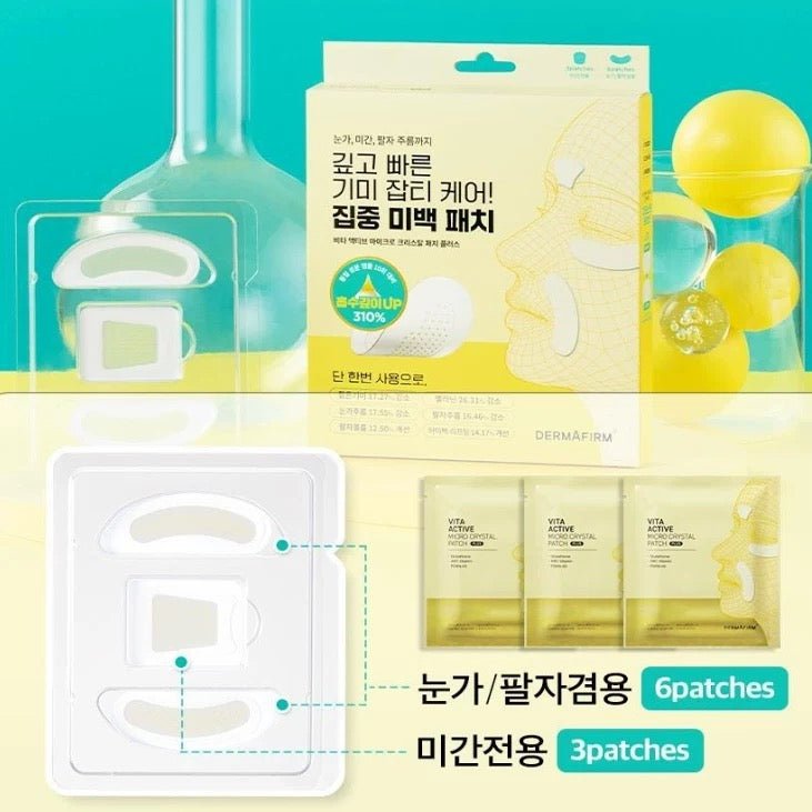 DERMAFIRM Vita Active 微晶貼片 1 盒 改善眼角皺紋 八字眉間紋 - La Fée Beauty