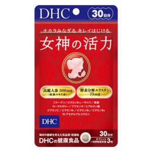DHC 女神的活力 高麗參+酵素分解彈性蛋白 提高體力美容養顏 30日量 - La Fée Beauty