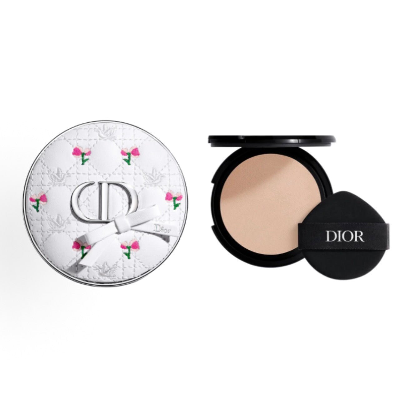 Dior 2026全新 白色花卉限定氣墊 氣色清透 中性肌 持妝柔焦奶油肌不卡粉 （殼+粉芯） - La Fée Beauty
