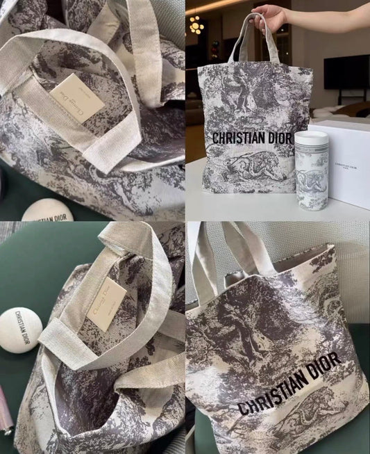 Dior beauty counter 2025 VIP gift tote bag 迪奧 叢林系列 重工刺繡托特袋 購物袋 - La Fée Beauty