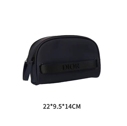Dior 迪奧 Boutique Makeup Bag / Cosmetic Bag Remake & Customization 專櫃最新款 寶藍色防水雙拉鏈化妝袋 改裝訂製 - La Fée Beauty