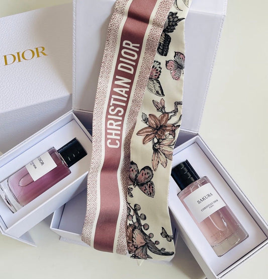 Dior 迪奧 典藏香水 蒙田沙龍GRIS DIOR 50ML + 落櫻輕舞香水 SAKURA 50ML 兩件套盒 - La Fée Beauty