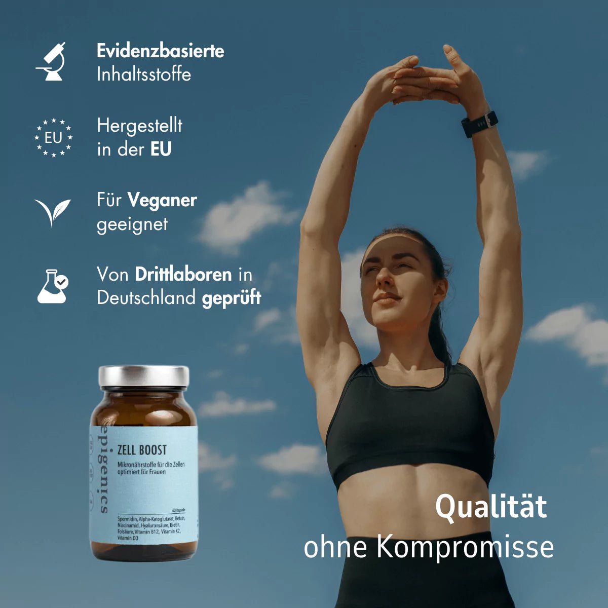 德國 Epigenics Zell Boost 微量營養素-女性細胞增強 細胞級抗老神器 60粒/一瓶 - La Fée Beauty