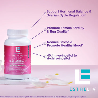 美國進口 ESTHELIV Optimal Ovarian Health 120 VegeCaps 卵巢保養片120粒 - La Fée Beauty