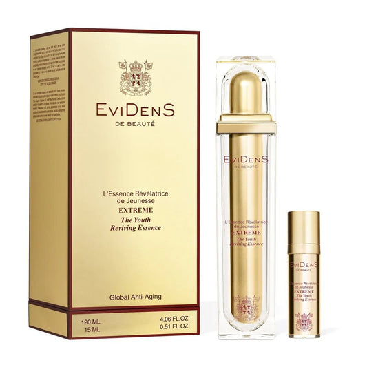 日本 EviDenS De Beaute THE YOUTH REVIVING ESSENCE EXTREME 臻金賦活煥顏精華液 120ml +15ml - La Fée Beauty